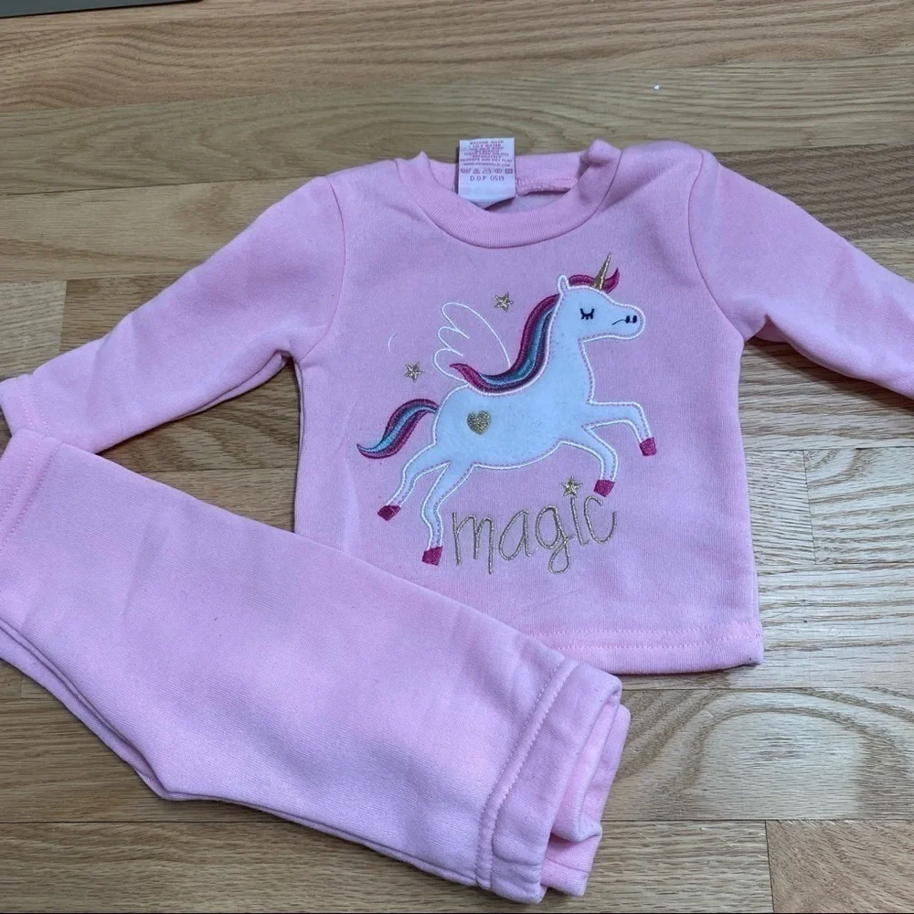 Teddyboom Unicorn Sweatshirt Outfit 3-6 mos